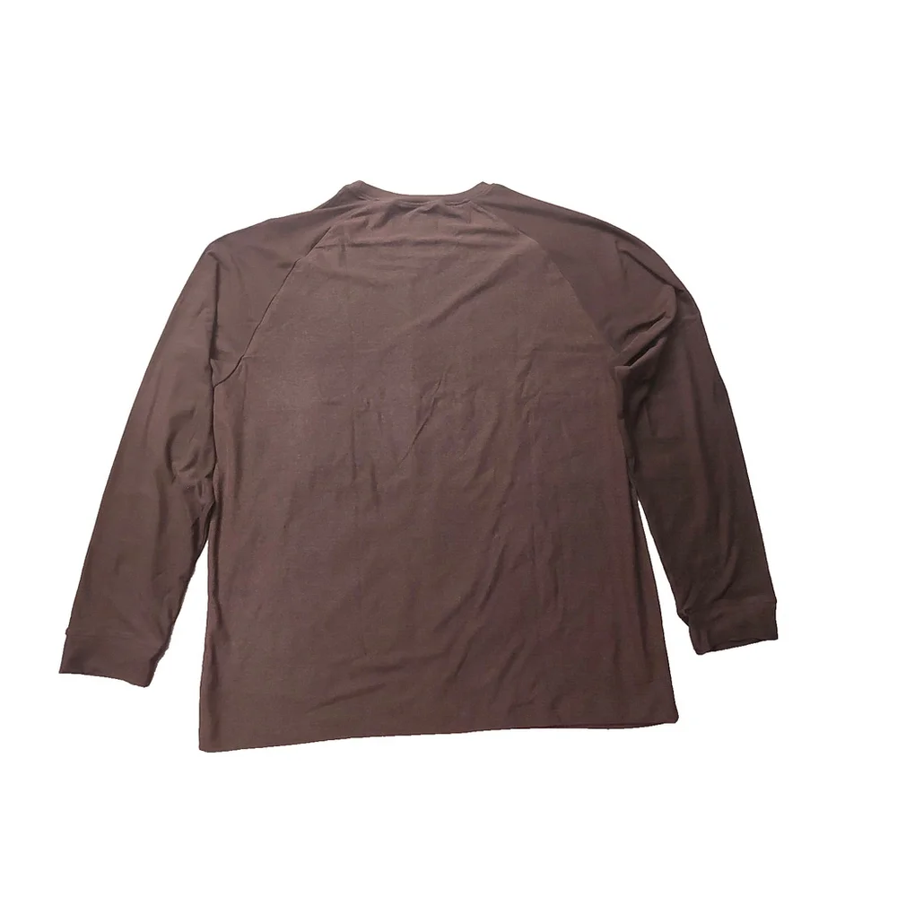 32 Degrees Mens Heat Raglan Sleeve Sleep Shirt Plum XL